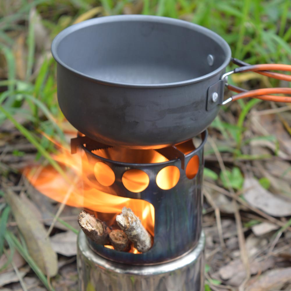 Portable Camping Stove Combo - Wood Burning