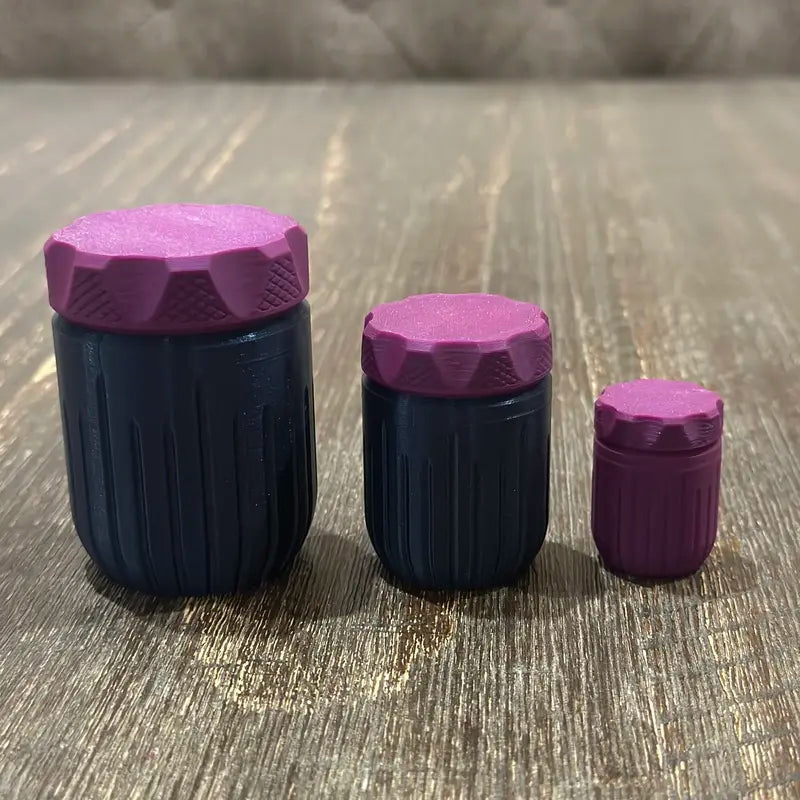 3D Printed Storage Container, Travel Storage Container, Travel Pill Bottle | Perfect for Backpacks, Purses, Pockets, Camping, Hiking, Emergency Kit, and More.