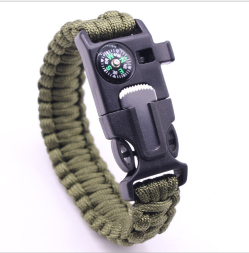 Emergency Paracord Bracelets, Survival Bracelet With Embedded Compass & Whistle