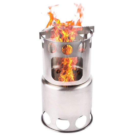 Portable Camping Stove Combo - Wood Burning