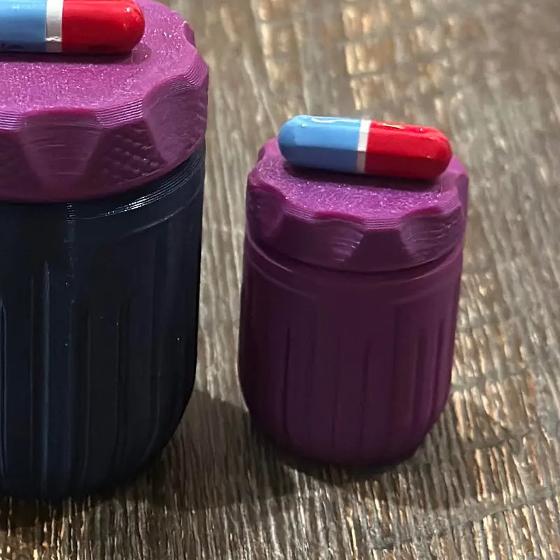 3D Printed Storage Container, Travel Storage Container, Travel Pill Bottle | Perfect for Backpacks, Purses, Pockets, Camping, Hiking, Emergency Kit, and More.