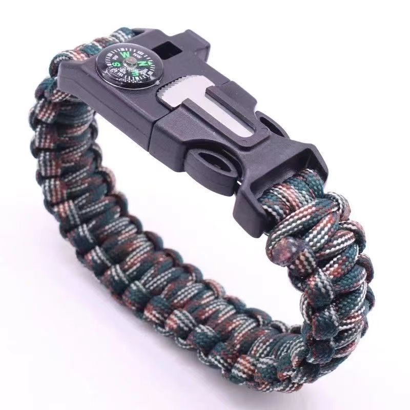 Emergency Paracord Bracelets, Survival Bracelet With Embedded Compass & Whistle