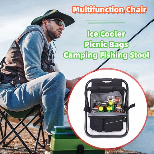 Multifunction Outdoor Folding Chair With  Ice Cooler